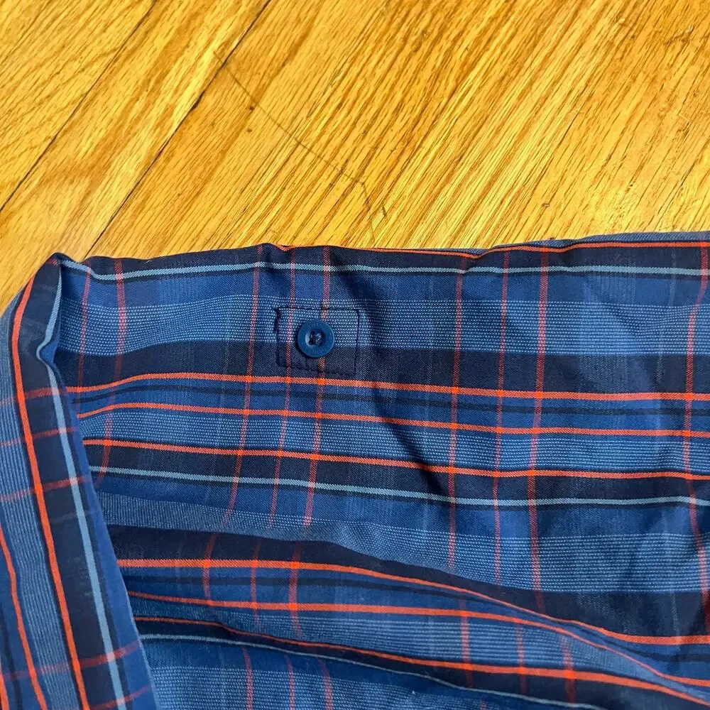 The North Face Shirt Mens Small Long Sleeve Plaid Button Performance Blue